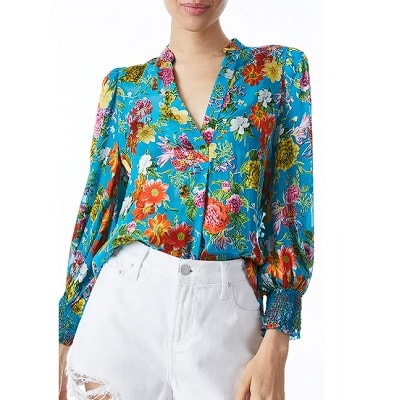 Splurge Monday's Workwear Report: Floral Blouson Sleeve Top