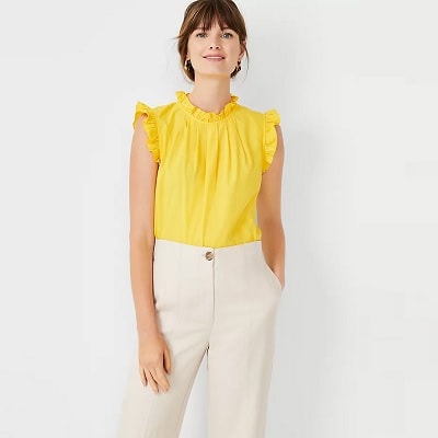 The Poplin Pleated Taper Pant Kalamata – Everlane