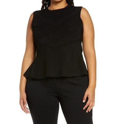 top with peplum detail