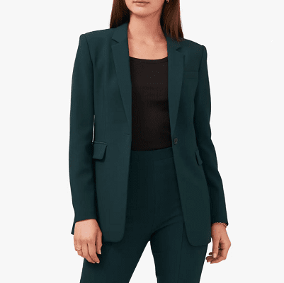 green pants suit