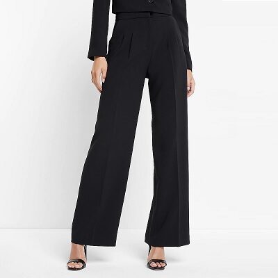 Thursday's Workwear Report: Super High-Waisted Pleated Wide-Leg Pant