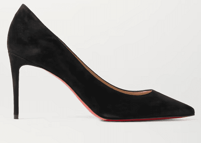 suede heel for work and interviews with a red sole