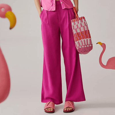 wide leg pants stuck in shoes