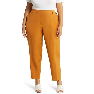 Curry wool-silk elevated pants