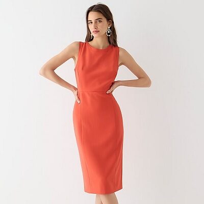 Orange classic suiting dress