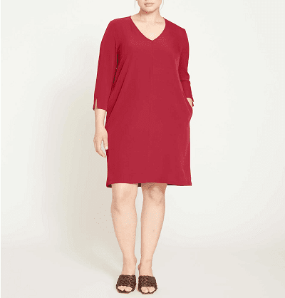 red shift dress from Universal Standard
