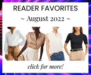 collage of 4 women wearing white blouse, beige blouse, white blouse and black bodysuit