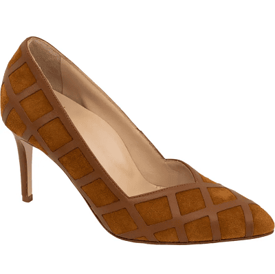 nude heel in darker brown