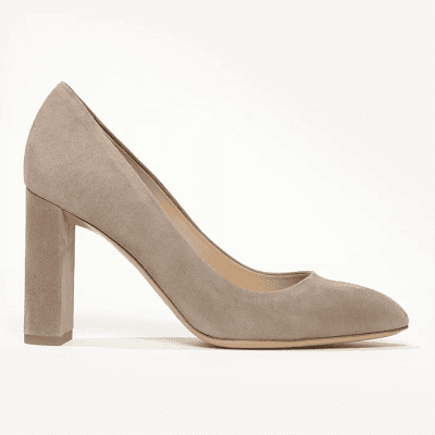 nude pump for work in greige
