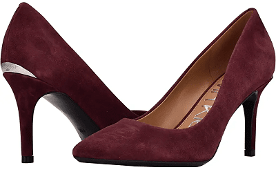 wine-colored purple pumps for work