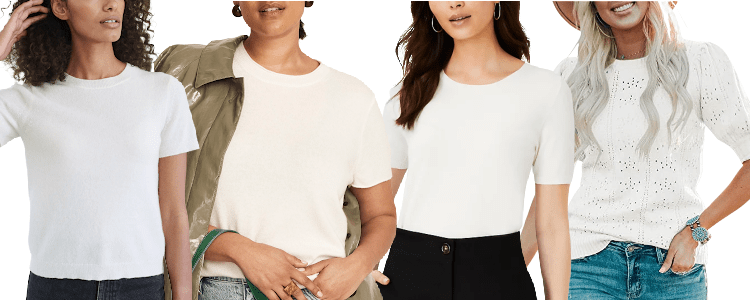 Best Opaque Women's White T-Shirts for Work - Corporette.com