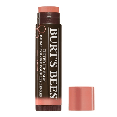 An open container of Burt's Bees Tinted Lip Balm