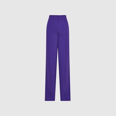 A pair of blueish-purple pull-on pants