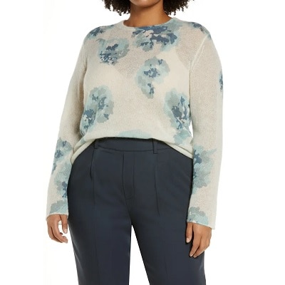 Splurge Monday's Workwear Report: Dahlia-Print Alpaca & Mohair Sweater 