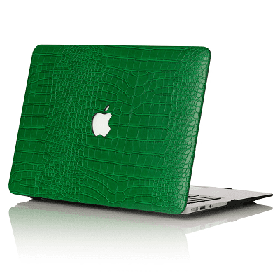 faux green crocodile cover for MacBook