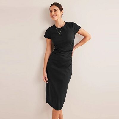 Thursday's Workwear Report: Side-Ruched Midi Dress