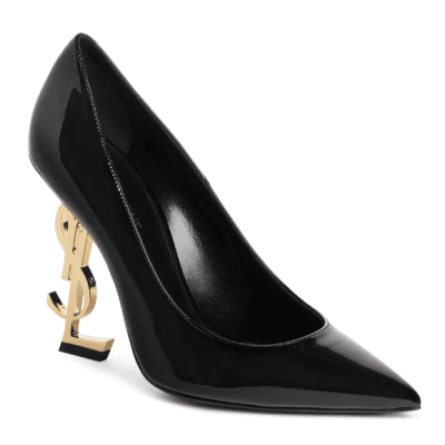 pump with YSL-logo for heel