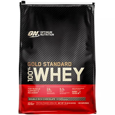 bag of vanilla whey protein powder