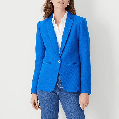 lapis blue suit from Ann Taylor sapphire royal cobalt