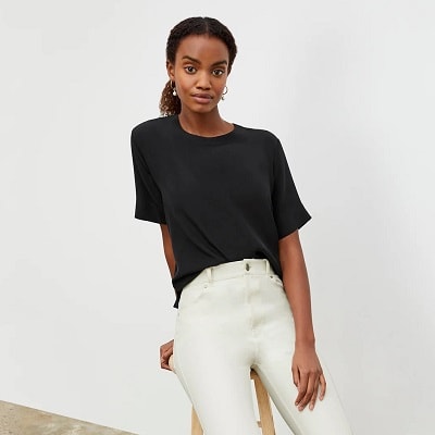 Tuesday's Workwear Report: The Annika Tee in Washable Silk 