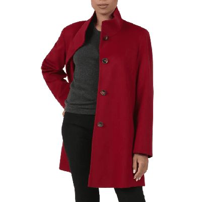 red cashmere blend jacket