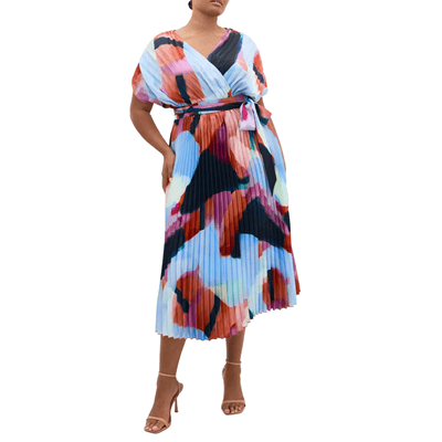abstract print dress