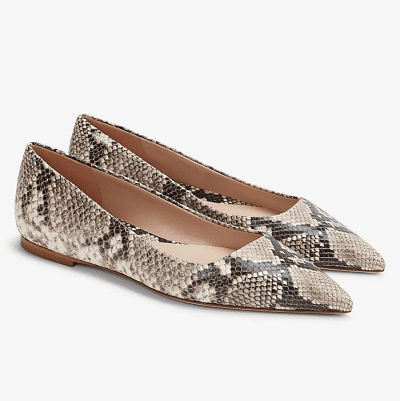 animal print flat in beige and brown shades