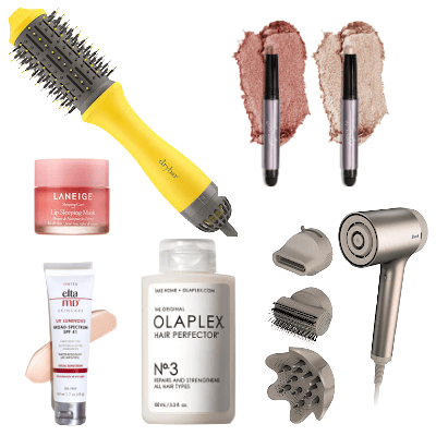 Collage of items from the 2023 Amazon Prime Day beauty sale