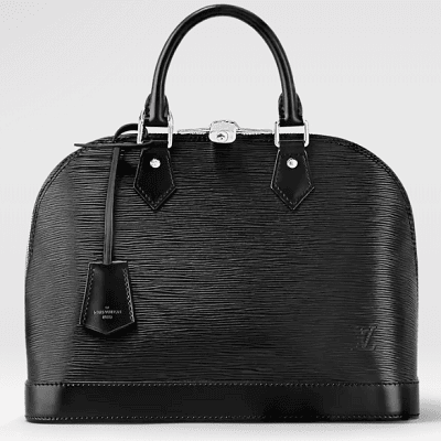 black leather Epi Alma bag
