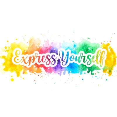 colorful graphic reads EXPRESS YOURSELF
