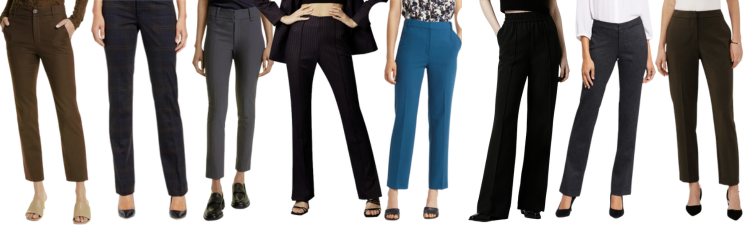 collage of business casual pants in the 2023 Nordstrom Anniversary Sale