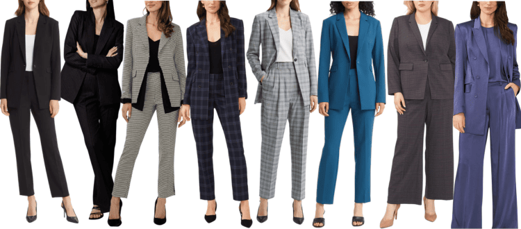collage of women's suits in the 2023 Nordstrom Anniversary Sale