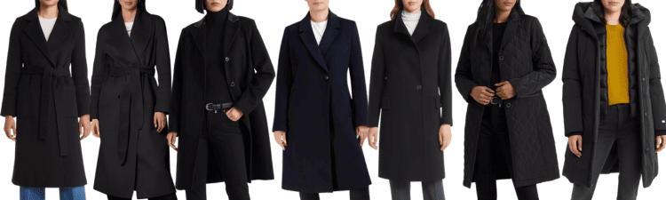 Cool coat collage to wear over suits in the 2023 Nordstrom Anniversary Sale