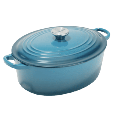 blue 4.5 quart dutch oven