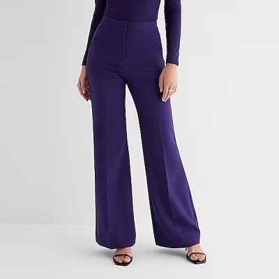 Express Editor High Waisted Trouser Flare Pant
