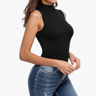 mangopop plus size bodysuit black woman｜TikTok Search