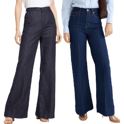 polished denim trouser