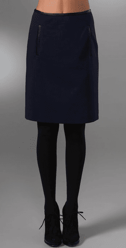 Navy blue 2025 skirt black tights