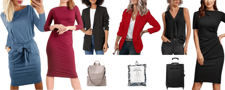 collage of women wearing workwear deals