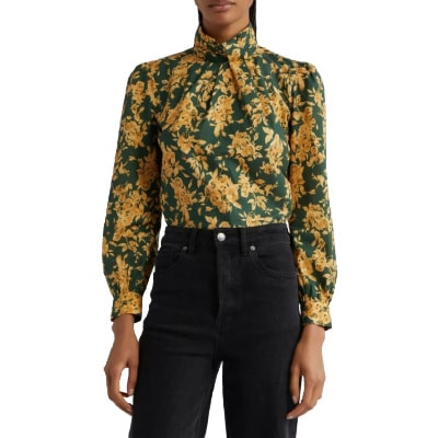 Tuesday's Workwear Report: Metallic Floral Jacquard Top 