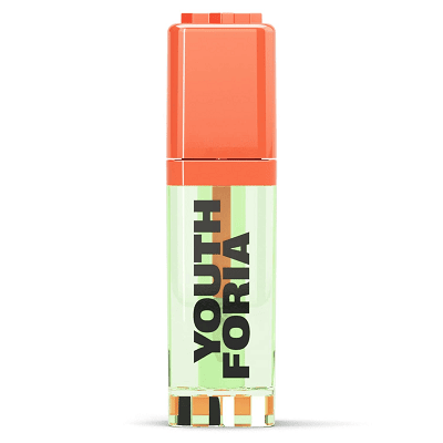 greenish liquid in a tube with an orange top