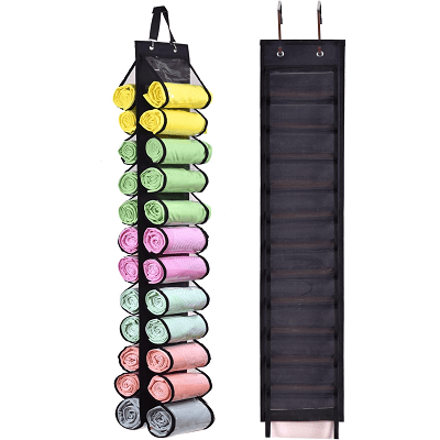 hanging organizer for closet to store leggings, scarves, or more