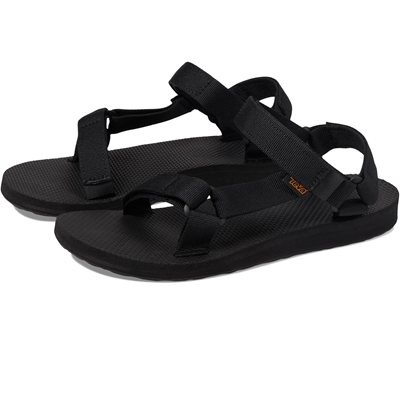 active sandal with arch support and black ribbons from Teva