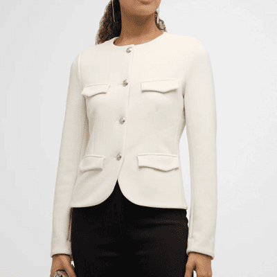 Wednesday's Workwear Report: Textured Embellished Sweater Jacket 