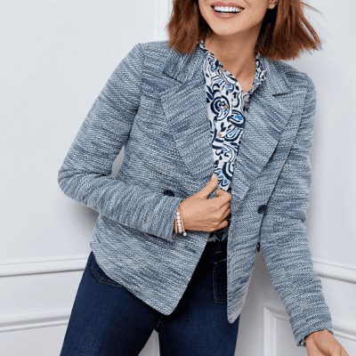 Wednesday's Workwear Report: Twisted Twill Tweed Cropped Jacket