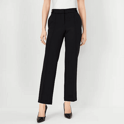 Ann Taylor Black Marisa Fit Flat Front Dress Pants Size 12 – Mall