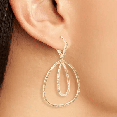 pretty dangly earrings with cubic zirconia