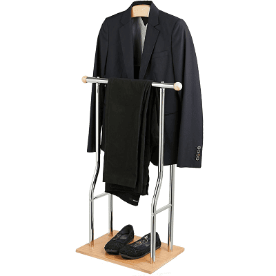 valet stand - a great place for clothes that are worn but not dirty