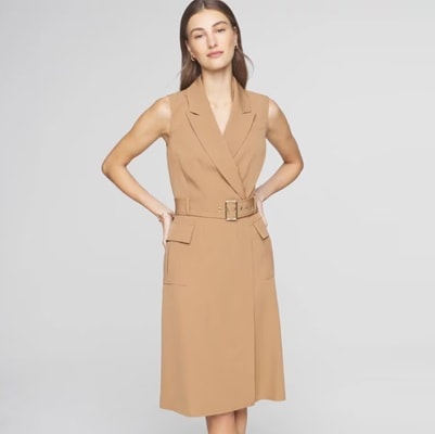 Wednesday's Workwear Report: Sleeveless Belted Blazer Dress