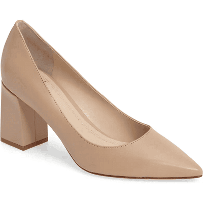 beigey-taupe nude heel with block heel 2024